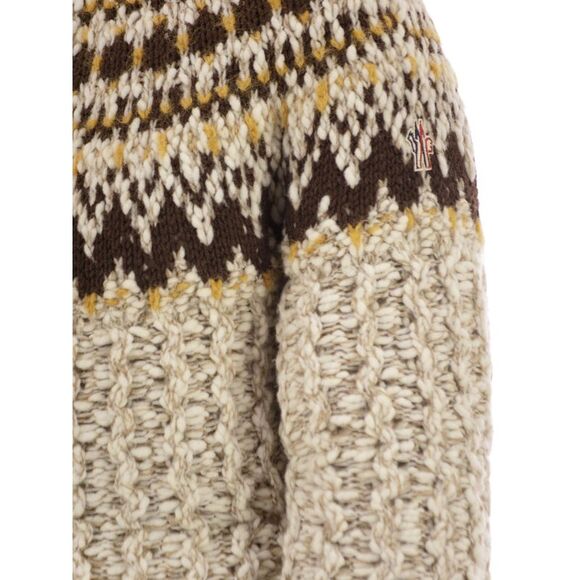 Moncler Grenoble Women Girose Cardigan With Zip In Wool Blend